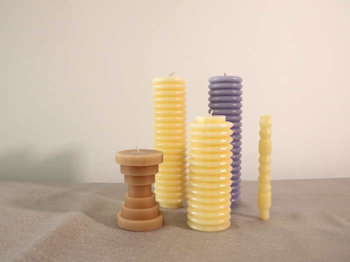 art pillar candle