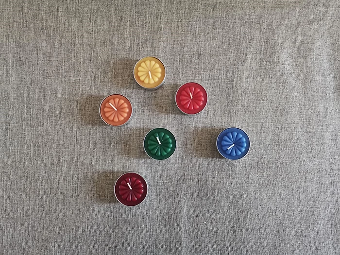 flower tealight candle