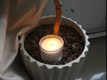 scented glass candle