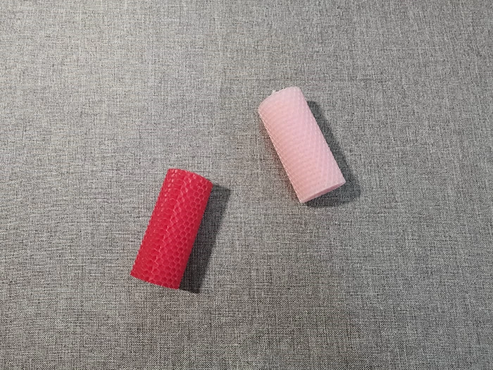 rolled beeswax pillar candles