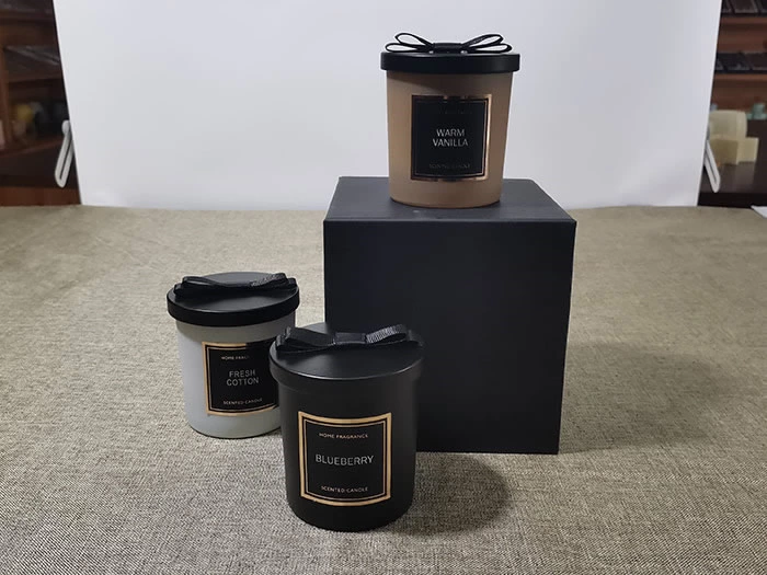 scented glass jar candle