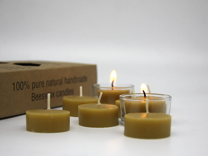 beeswax tealight candle