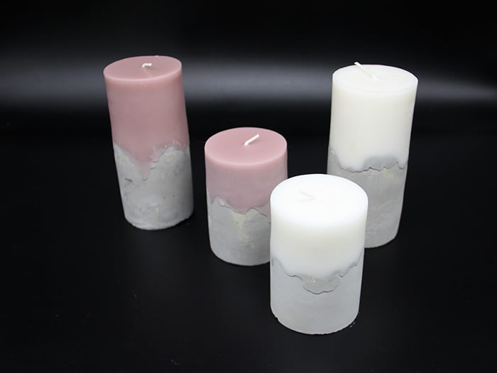 cement pillar candles