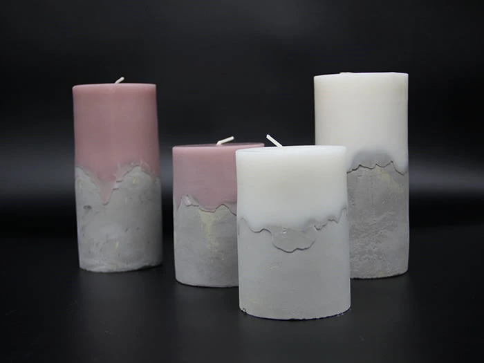 cement pillar candles