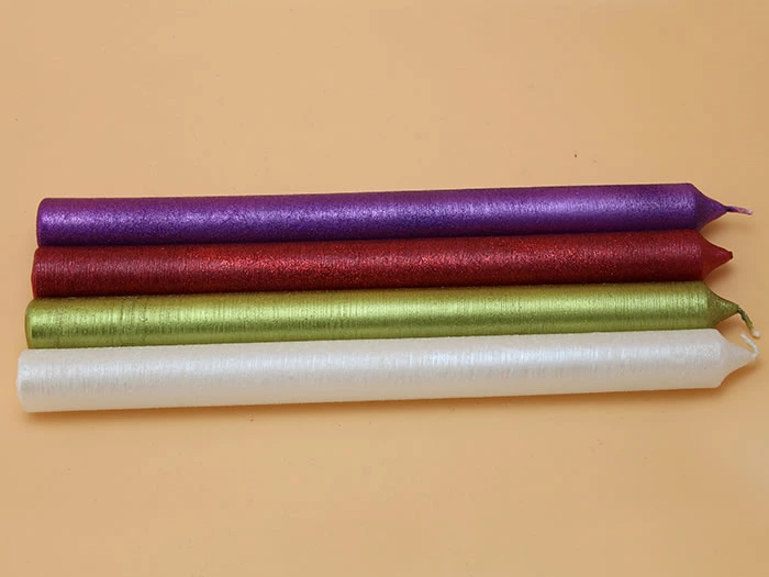 metallic dinner candle