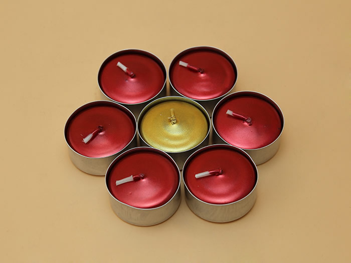 metallic tealight candle