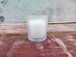 Paraffin wax frosted glass candle manufacture
