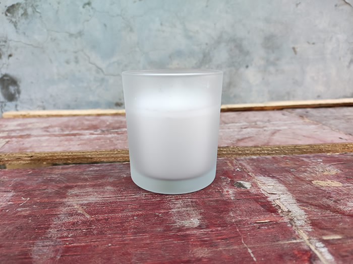 frosted glass jar candles