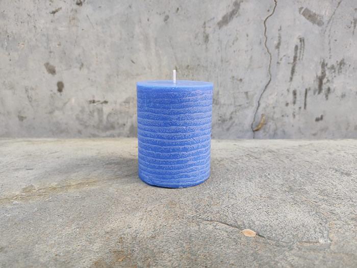 pillar frosted candle