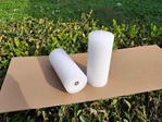 Paraffin wax white color pillar candles wholesale