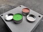 Factory directly supply colorful wax tin candles