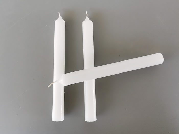 white sitck candle