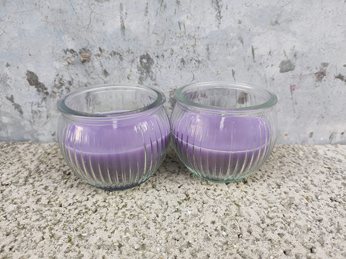 mini scented glass candles