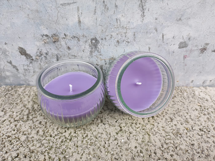 mini scented glass candles