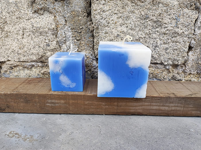 cloud cube craft candles