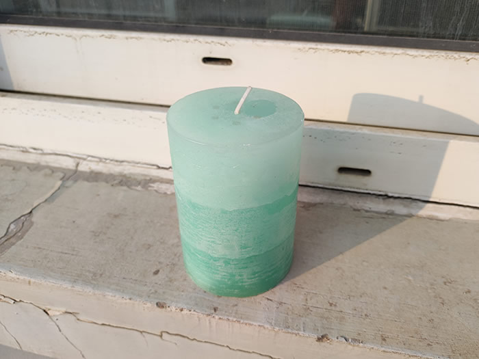 color layer frosted sceted pillar candles