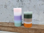 wholesale color layer paraffin wax pillar candles