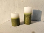 custom color layered design pillar candles manufacture