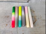 dip dye ombre stick candles