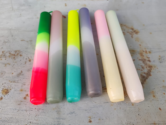 dip dye ombre stick candles