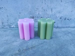 custom flower design colorful pillar candles