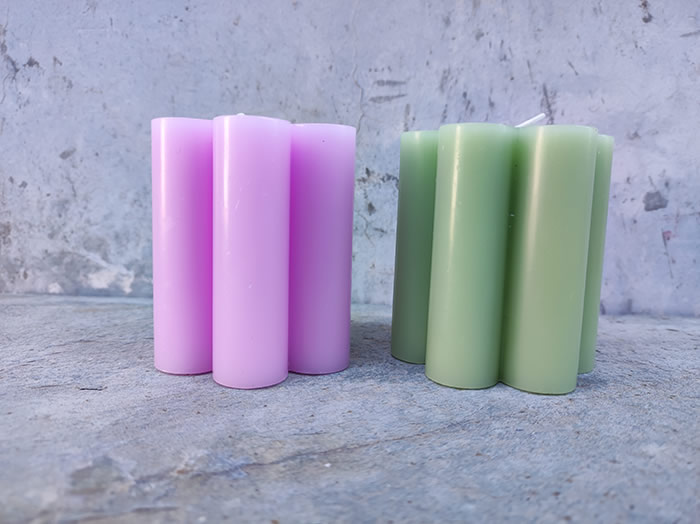 flower shape pillar candles