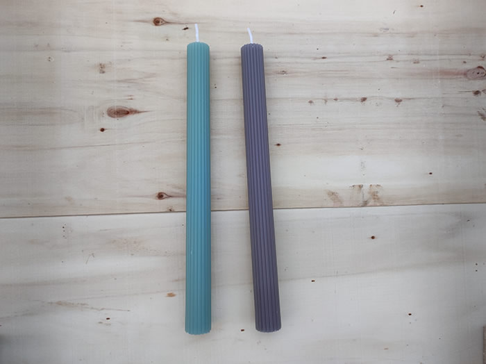 fluted dinner candles