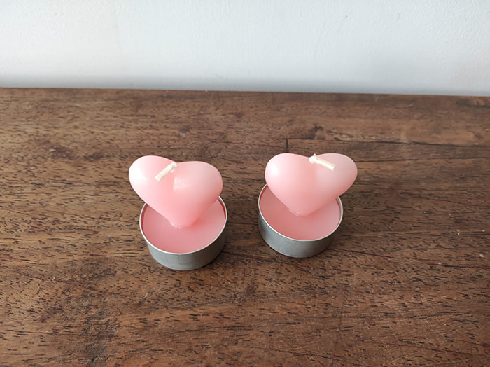 heart shaped love candle