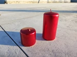 wholesale metallic paint effect pillar candles
