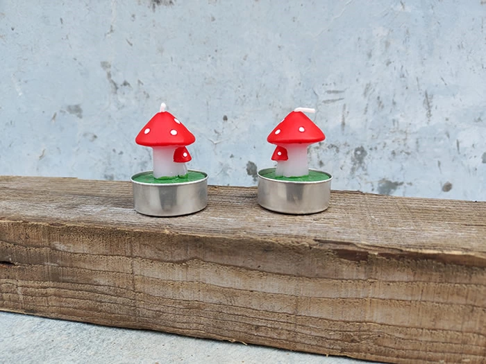 mushroom tealight candles