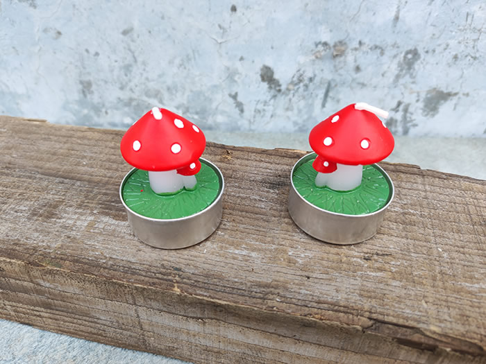 mushroom tealight candles