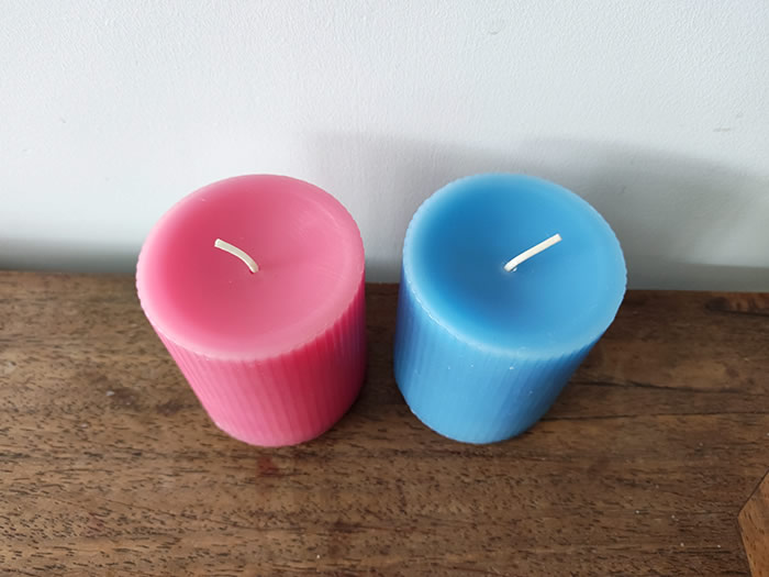 ribbed Pillar Candles