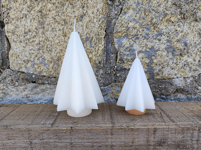 star cone shaped pillar candle