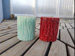 tree trunk pillar candles