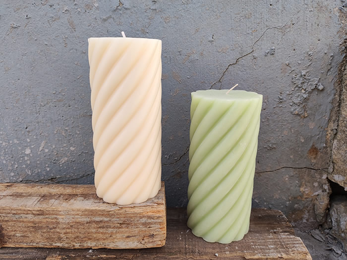 twisted pillar candles