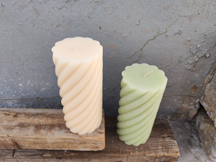 twisted pillar candles