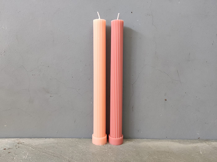 fluted roma pillar candle