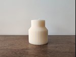 hand craft ribbed pillar candles