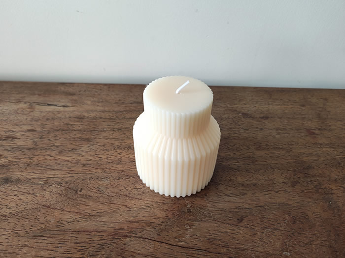 hand craft ribbed pillar candles