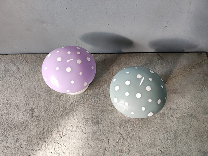 mushroom design candles