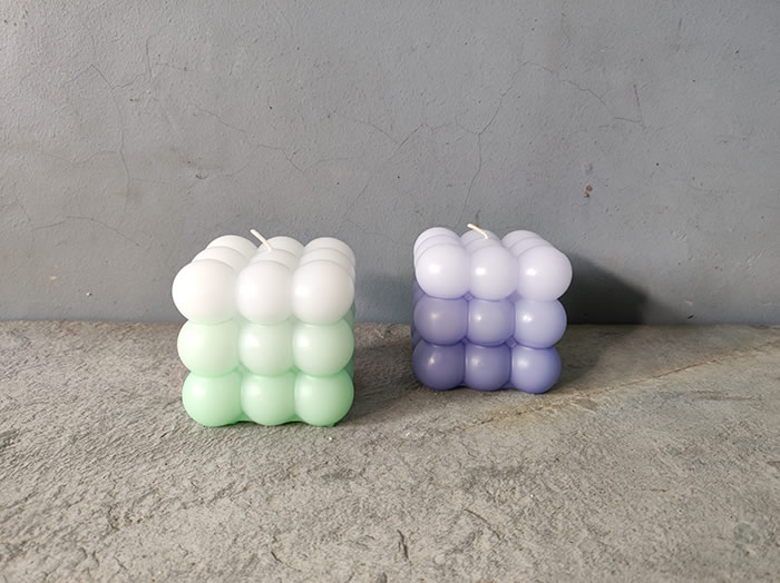 ombre bubble candle