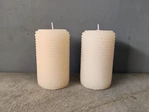 custom luxury pearl design pillar candle
