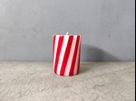 peppermint stripe pillar candle