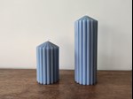 ribbed pillar candle