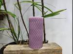 wave pattern pillar candle