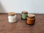 amber glass cup candles