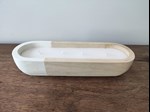 natural wood dough bowl candle