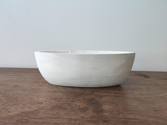 white dough bowl candles