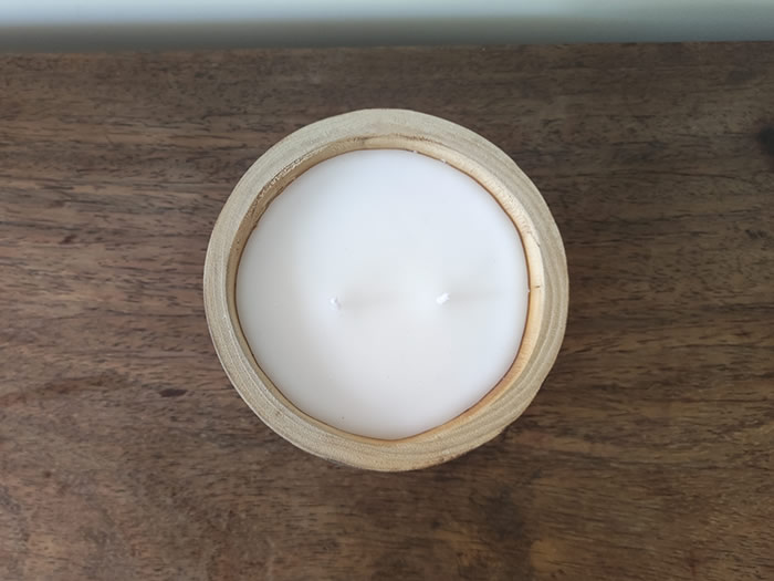 wood bowls aroma candle