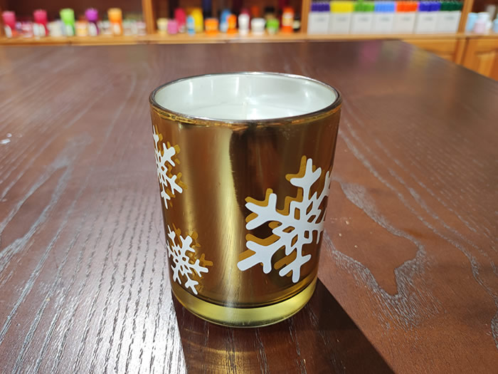 christmas metallic votive candle